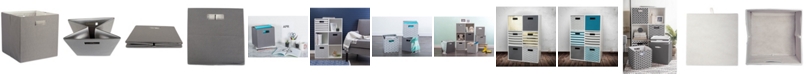 Design Imports Solid Square Polyester Storage Bin